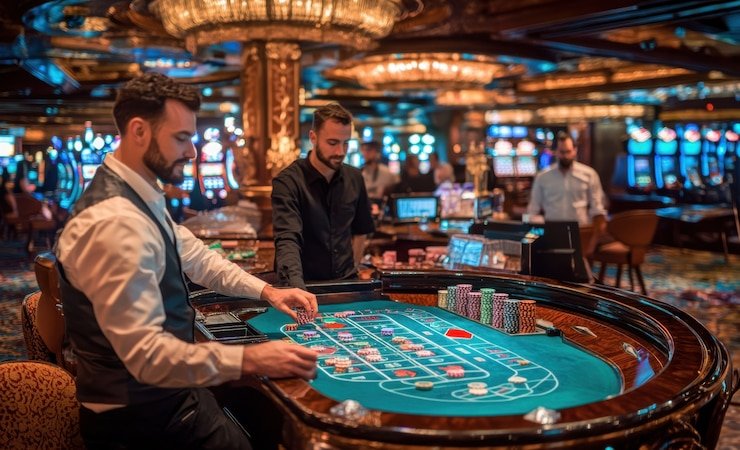 fulltoto login Dragon Tiger live dealer table with HD camera showing Dragon and Tiger card positions